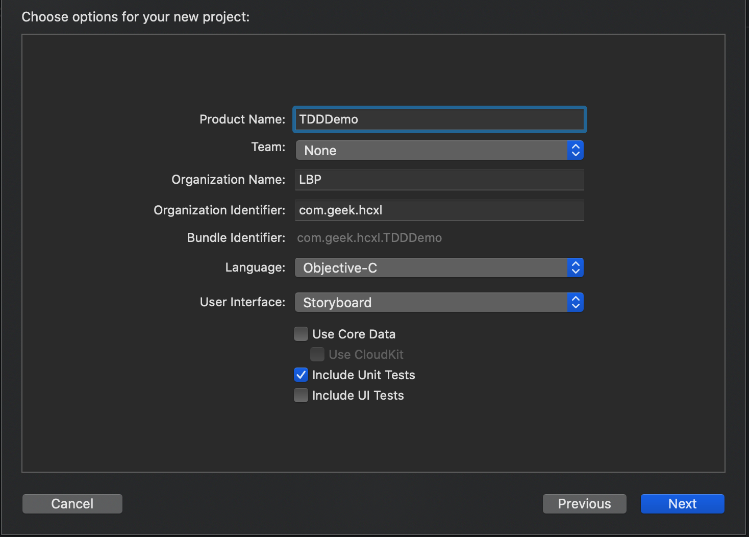 TDD Step 1