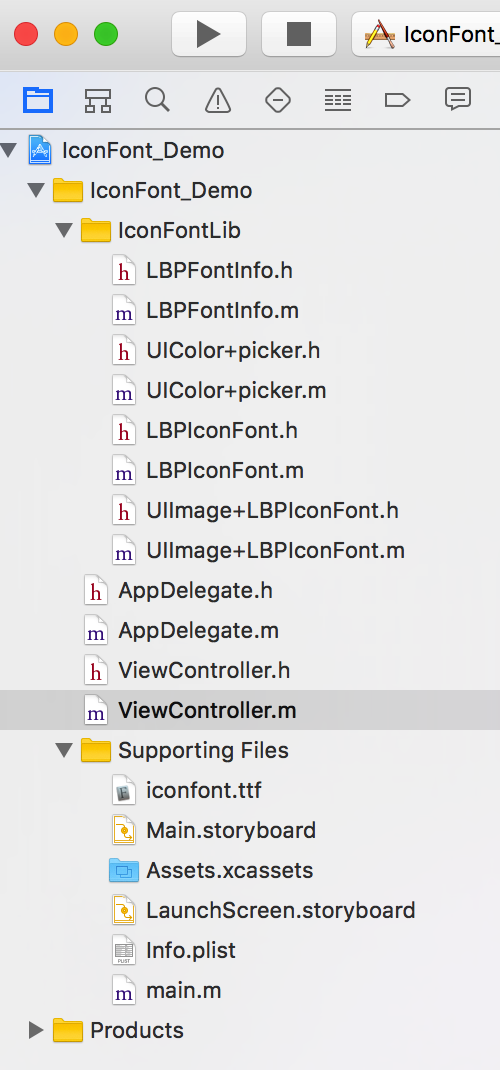 Downloaded file structure