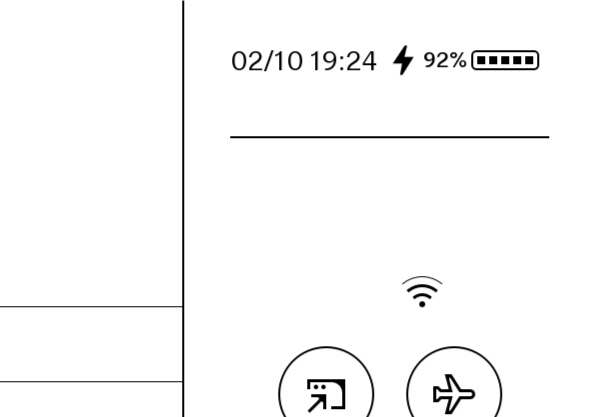 Quick settings clock